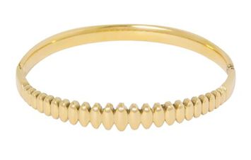 Gouden geribbelde bangle Ellen Beekmans 
