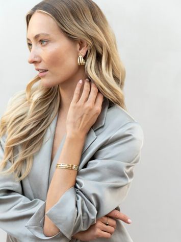 Gouden fijne vergulde Open Bangle Ellen Beekmans