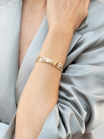Gouden fijne vergulde Open Bangle Ellen Beekmans