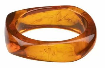 Cognac vierkante armband Bangle Ellen Beekmans