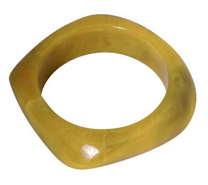 Geel vierkante armband Ellen Beekmans