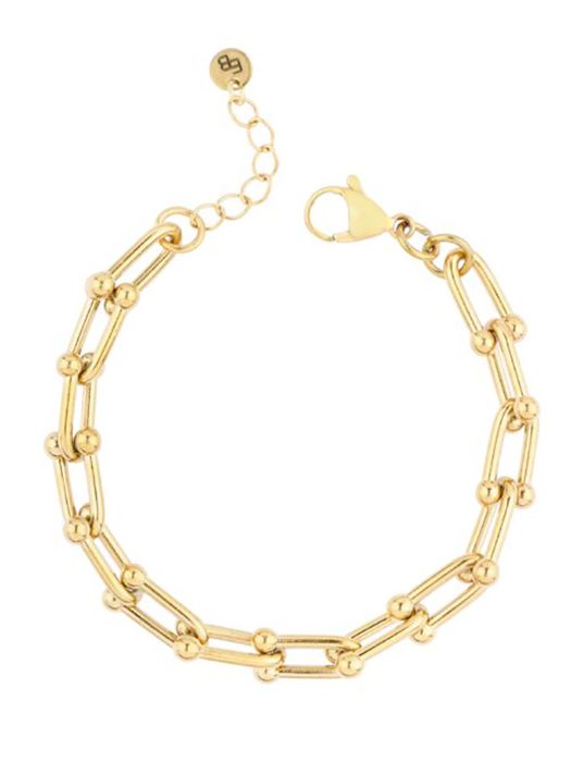 Vergulde fantasie armband Ellen Beekmans