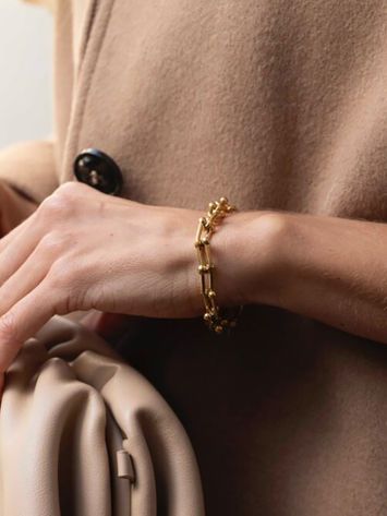 Vergulde fantasie armband Ellen Beekmans