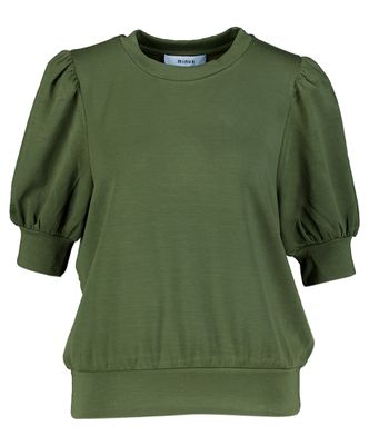 Groene pull met korte pofmouwen Livana Minus