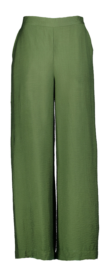 Groene soepelvallende broek met elastiek Seria Pants Minus