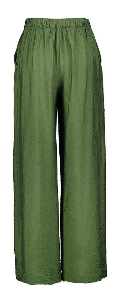 Groene soepelvallende broek met elastiek Seria Pants Minus