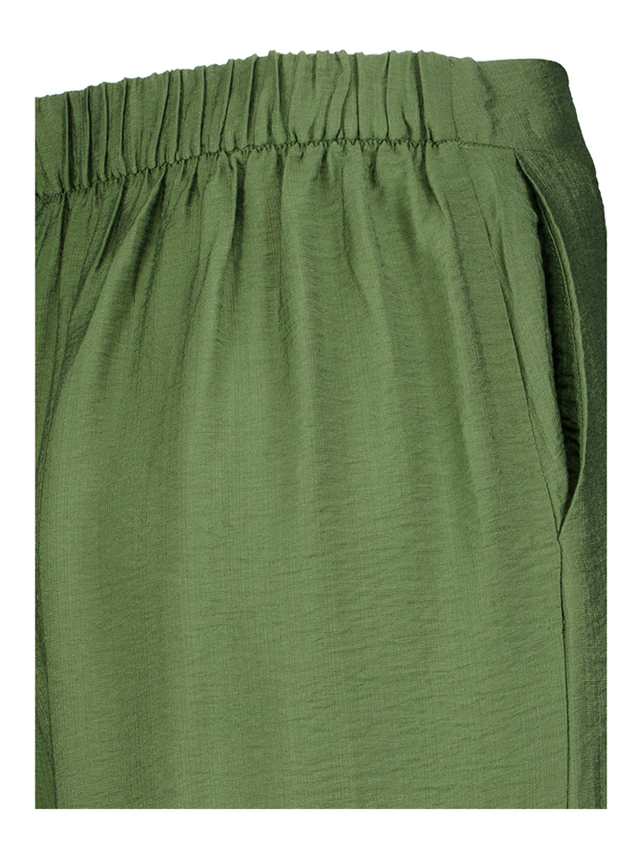 Groene soepelvallende broek met elastiek Seria Pants Minus