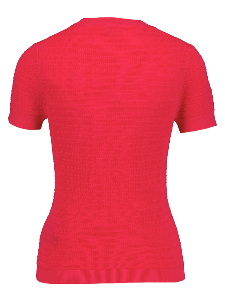Fuchsia katoenen gebreide fijne t-shirt Moglini Drykorn