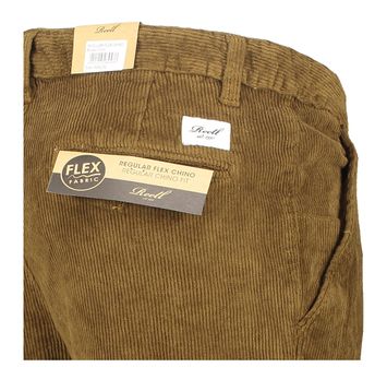 Brown cord  ribfluwelen regular flex chino broek Reell