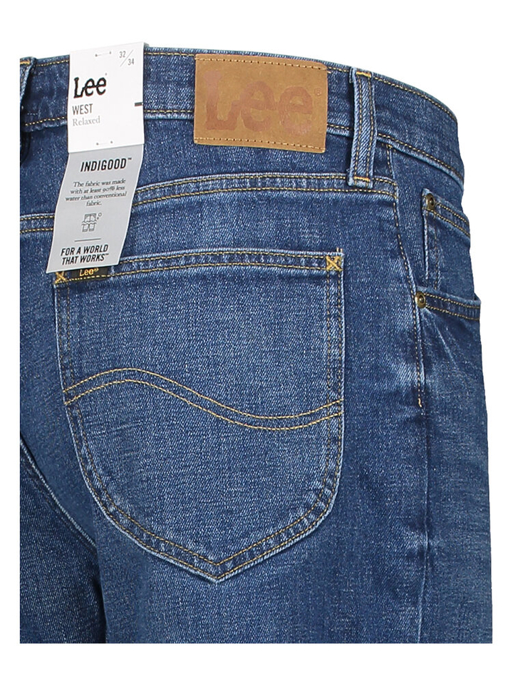 Blauwkleurige relaxed dit jeans West Lee