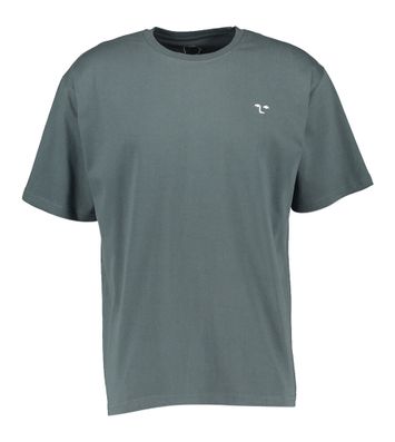 Donikergrijze t-shirt met gezicht logo NNSN