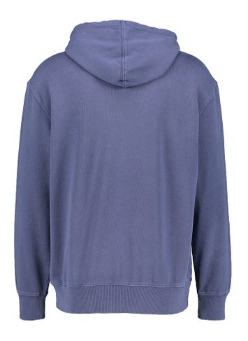 Jeansblauwe sweater met kap Element