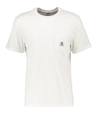 Element Witte t-shirt met logo op borstzak