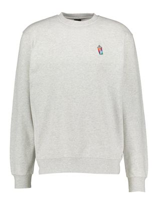 Iriedaily Grijze sweater met graffiti logo NNSN