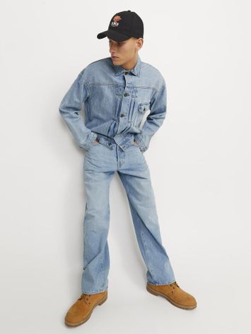 Blauwe loose fit jeans Eddie Jack & Jones