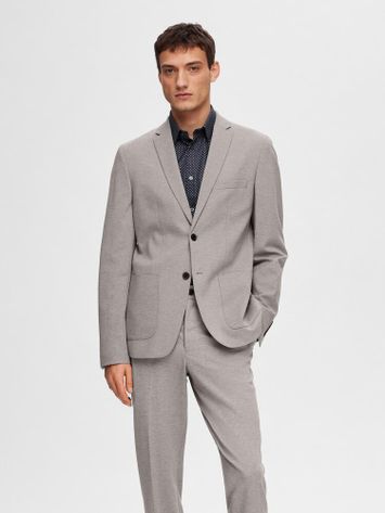 Lichtgrijze blazer Devon Selected