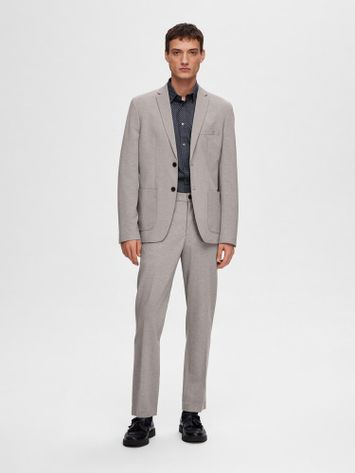 Lichtgrijze blazer Devon Selected