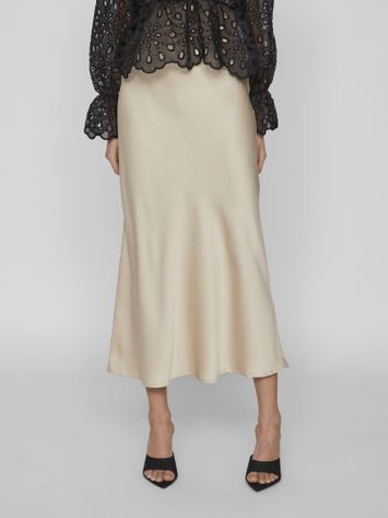 Beige satijnen rok Viellette Vila 