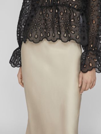 Beige satijnen rok Viellette Vila 