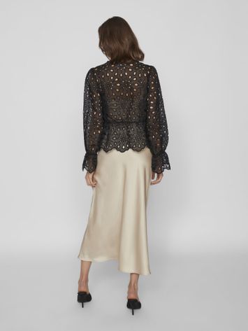Beige satijnen rok Viellette Vila 