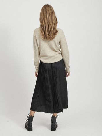 Beige trui met ronde hals Viril Vila 