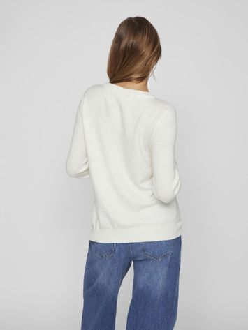 Witte trui met ronde hals Viril Vila