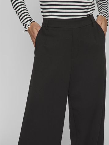 Zwarte broek met hoge taille Vivarone Vila