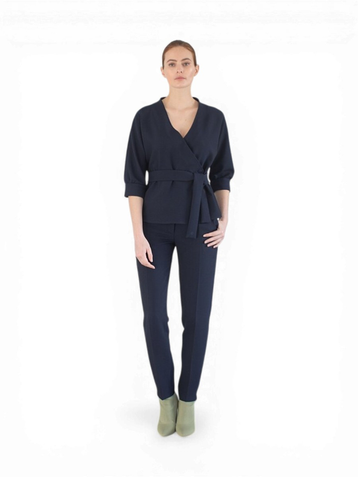Donkerblauwe geklede broek Tibio Furore 