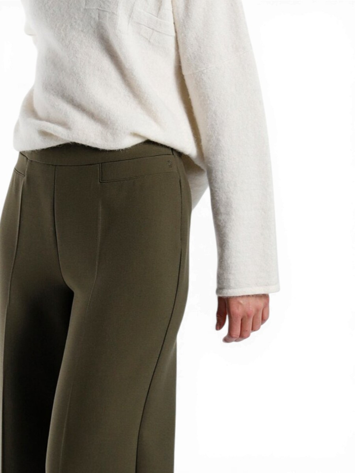 Groene geklede broek met rechte pijpen Tibio Furore 