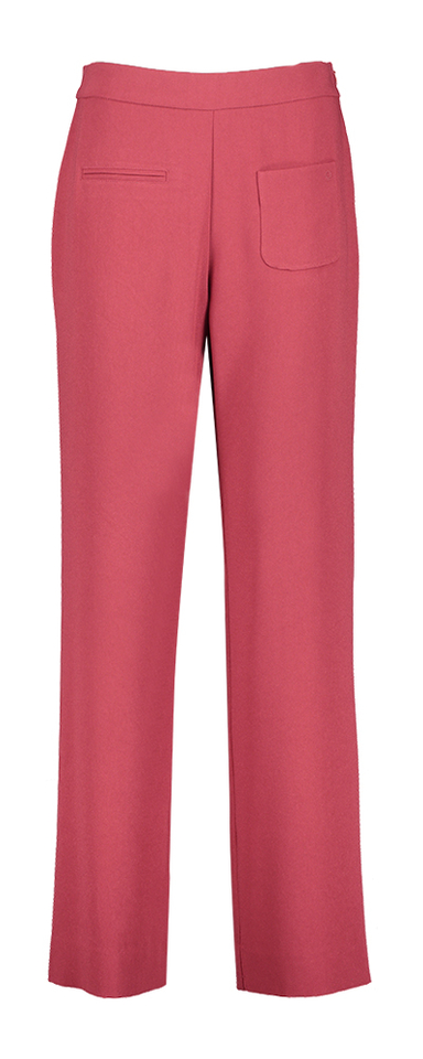 Bordeaux kleurige soepelvallende broek met opgestikte zak Tocca Furore 