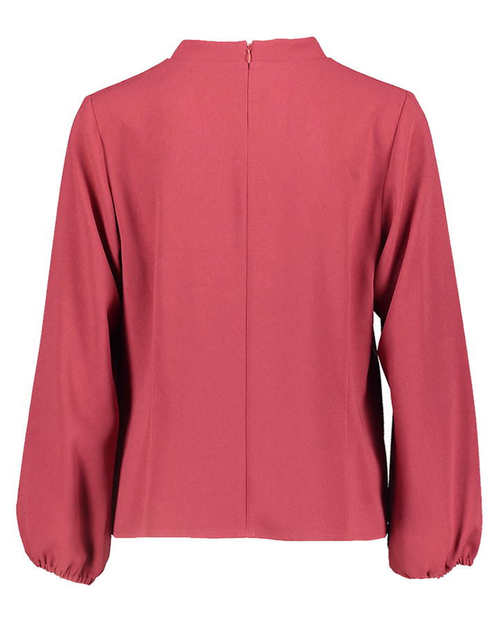 Bordeaux kleurige bloes met rits op de rug Boian Furore 