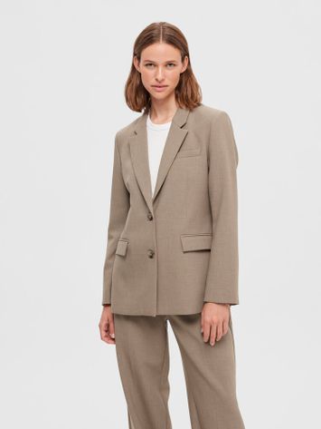 Camelkleurige blazer Selected 