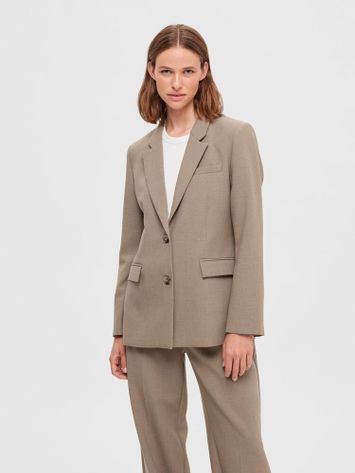 Camelkleurige blazer Selected 