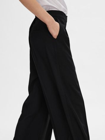 Zwarte wijde broek Tinni Selected