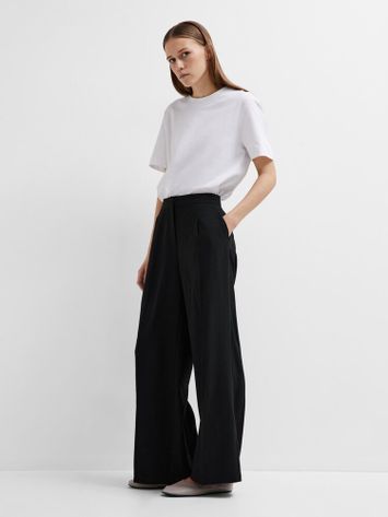 Zwarte wijde broek Tinni Selected