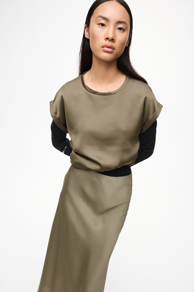 Dusty olive t-shirt Vila