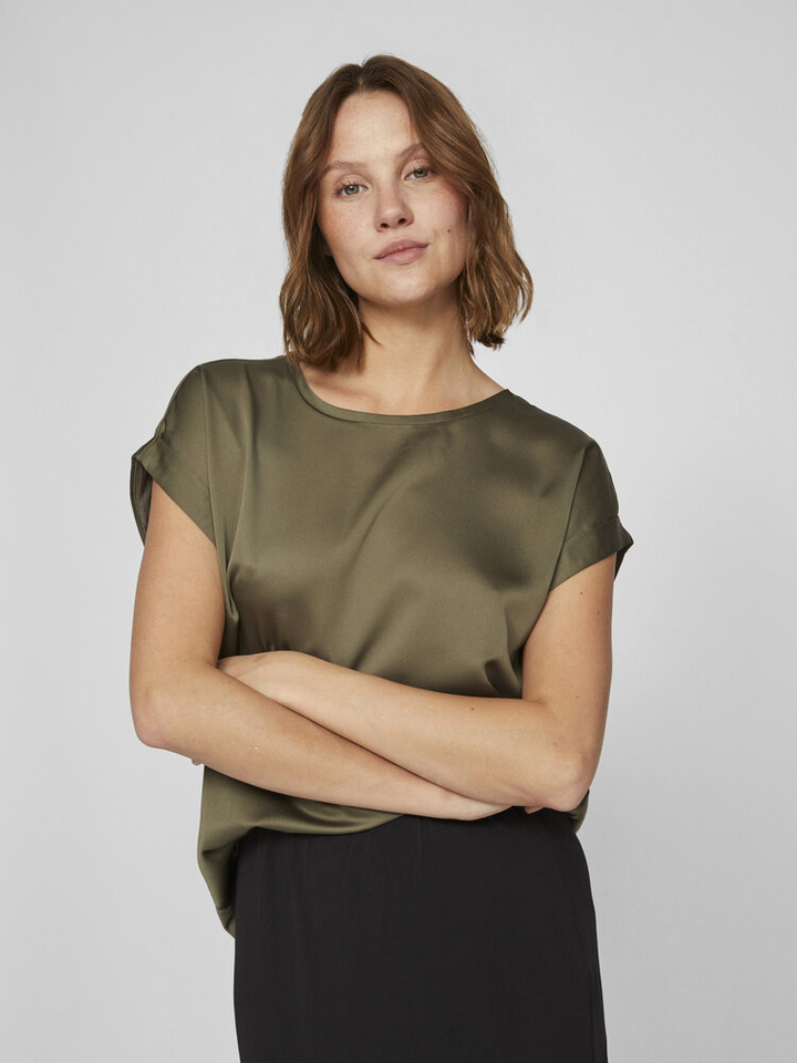 Dusty olive t-shirt Vila