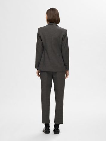 Donkergrijze geklede blazer Slfrita Selected