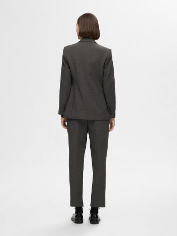 Donkergrijze geklede blazer Slfrita Selected