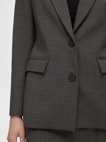 Donkergrijze geklede blazer Slfrita Selected