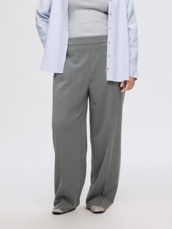 Grijze geklede broek Selected Femme