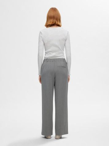 Grijze geklede broek Selected Femme