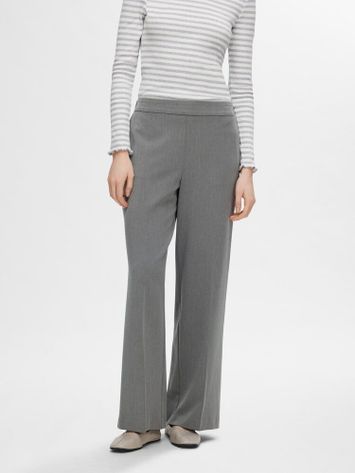 Grijze geklede broek Selected Femme