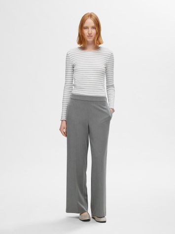 Grijze geklede broek Selected Femme