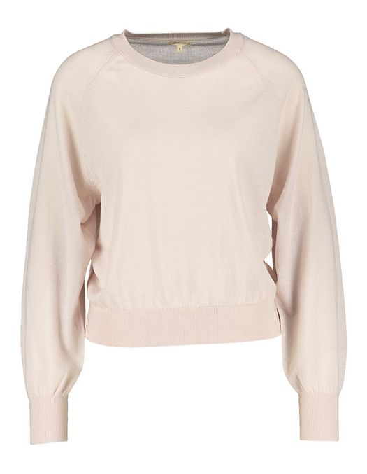 Ecru kleurige trui in fijne merino wol Delen Bellerose