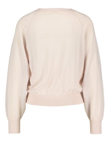 Ecru kleurige trui in fijne merino wol Delen Bellerose