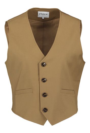 Camelkleurige gilet met knopen Alix FRNCH