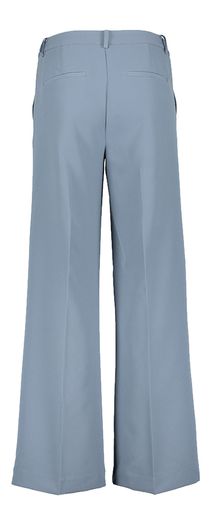 Petrolblauwe broek met bandplooien Lexi Wide Ichi