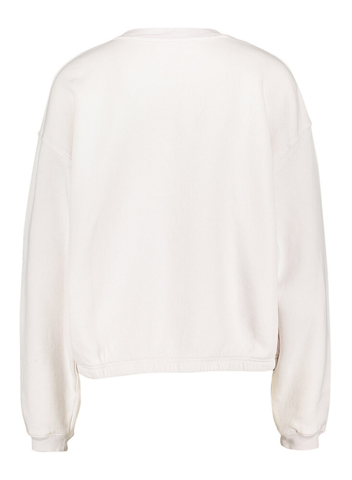 Witte korte sweater met merklogo American Vintage