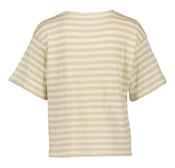 Ecru T-shirt met beige strepen Bahara Ss Pullover Msch Copenhagen